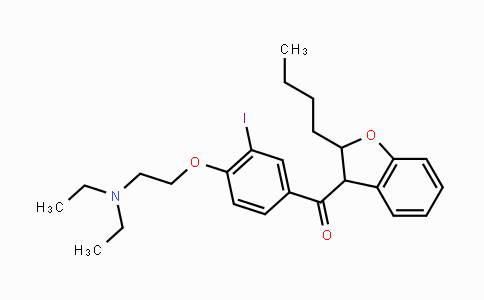 CAS No. 85642-08-6, (2-Butyl-2,3-dihydrobenzofuran-3-yl)(4-(2-(diethyl-amino)ethoxy)-3-iodophenyl)methanone