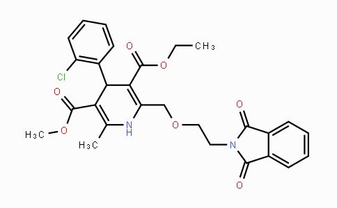 CAS No. 88150-62-3, 3-Ethyl 5-methyl 4-(2-chlorophenyl)-2-((2-(1,3-dioxoisoindolin-2-yl)ethoxy)methyl)-6-methyl-1,4-dihydropyridine-3,5-dicarboxylate