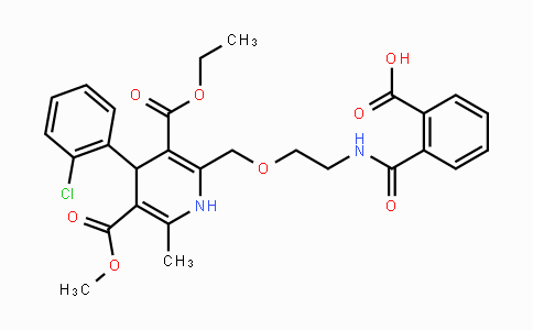 CAS No. 318465-73-5, 2-(2-((4-(2-Chlorophenyl)-3-(ethoxycarbonyl)-5-(methoxycarbonyl)-6-methyl-1,4-dihydropyridin-2-yl)methoxy)ethylcarbamoyl)benzoic acid
