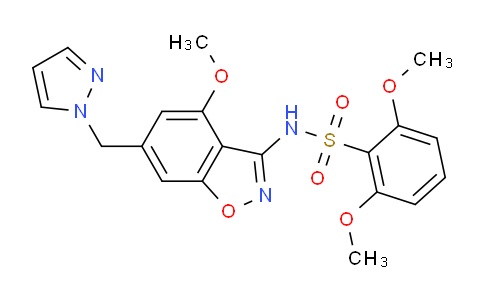 2569009-58-9 | N-(6-((1H-Pyrazol-1-yl)methyl)-4-methoxybenzo[d]isoxazol-3-yl)-2,6-dimethoxybenzenesulfonamide