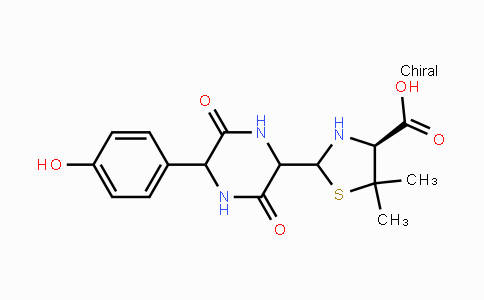 CAS No. 94659-47-9, (4S)-2-(5-(4-Hydroxyphenyl)-3,6-dioxopiperazin-2-yl)-5,5-dimethylthiazolidine-4-carboxylic acid