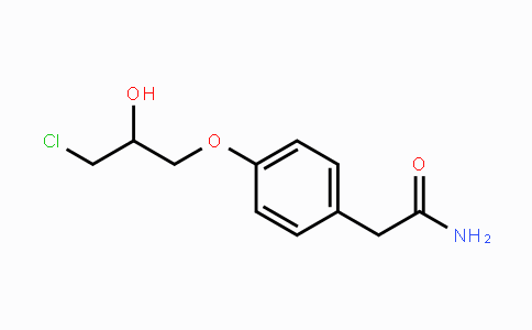 CAS No. 115538-83-5, 2-(4-(3-Chloro-2-hydroxypropoxy)phenyl)acetamide