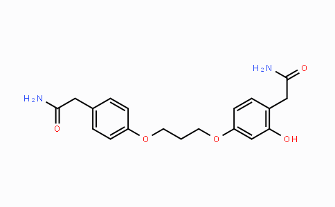 CAS No. 1432053-74-1, 2-(4-(3-(4-(2-Amino-2-oxoethyl)-3-hydroxyphenoxy)-propoxy)phenyl)acetamide
