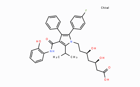 CAS No. 214217-86-4, (3R,5R)-7-(2-(4-Fluorophenyl)-4-(2-hydroxyphenylcarbamoyl)-5-isopropyl-3-phenyl-1H-pyrrol-1-yl)-3,5-dihydroxyheptanoic acid