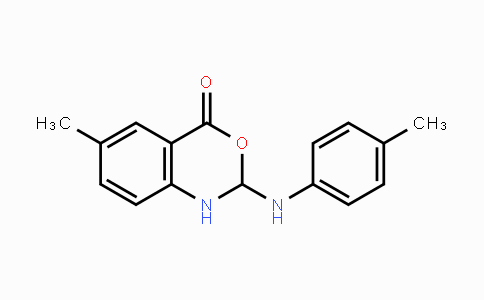 CAS No. 86672-58-4, 6-Methyl-2-(p-tolylamino)-1H-benzo-[d][1,3]oxazin-4(2H)-one