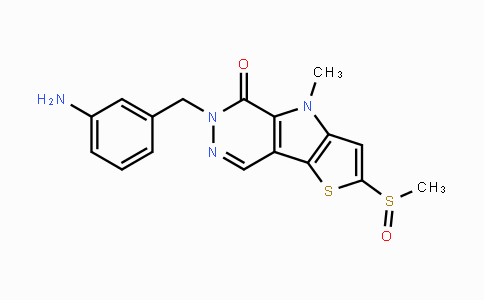 CAS No. 1221186-53-3, 6-[(3-Aminophenyl)methyl]-4,6-dihydro-4-methyl-2-(methylsulfinyl)-5H-thieno[2',3':4,5]pyrrolo[2,3-d]pyridazin-5-one
