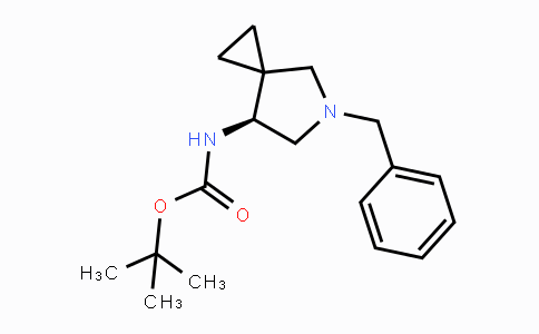 CAS No. 1432056-70-6, Carbamic acid, N-[(7R)-5-(phenylmethyl)-5-azaspiro-[2.4]hept-7-yl]-,1,1-dimethylethyl ester