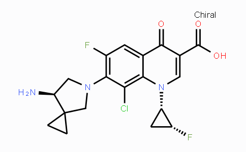 CAS No. 127199-06-8, 7-[(7R)-7-Amino-5-azaspiro[2.4]hept-5-yl]-8-chloro-6-fluoro-1-[(1S,2R)-2-fluorocyclopropyl]-1,4-dihydro-4-oxo-3-quinolinecarboxylic acid
