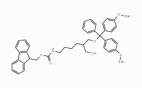 CAS No. 147190-32-7, (9H-Fluoren-9-yl)methyl (6-(bis(4-methoxyphenyl)-(phenyl)methoxy)-5-(hydroxymethyl)hexyl)carbamate
