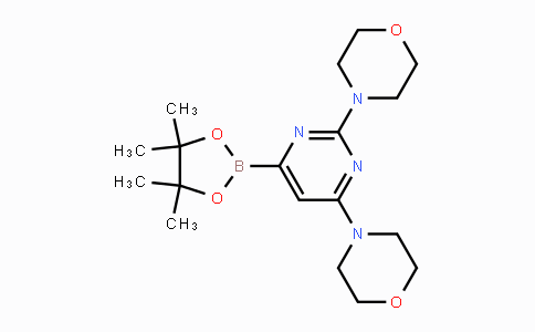 CAS No. 1370351-45-3, 4,4'-(6-(4,4,5,5-Tetramethyl-1,3,2-dioxaborolan-2-yl)pyrimidine-2,4-diyl)dimorpholine