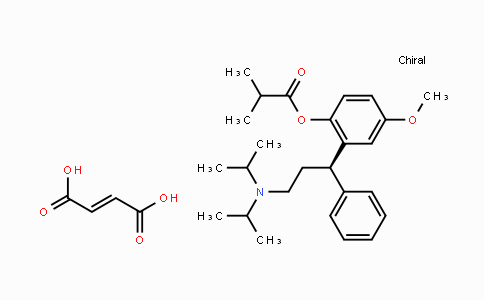 CAS No. 286930-03-8, (R)-2-(3-(Diisopropylamino)-1-phenylpropyl)-4-methoxyphenyl isobutyrate fumarate