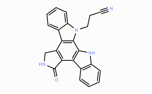 CAS No. 136194-76-8, 3-(5-Oxo-6,7-dihydro-5H-indolo[2,3-a]pyrrolo[3,4-c]carbazol-12(13H)-yl)propanenitrile