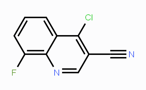 CAS No. 1016879-30-3, 4-Chloro-8-fluoroquinoline-3-carbonitrile