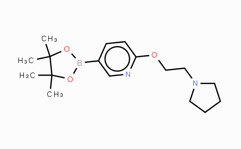 CAS No. 933986-99-3, 2-(2-(Pyrrolidin-1-yl)ethoxy)-5-(4,4,5,5-tetramethyl-1;3;2-dioxaborolan-2-yl)pyridine