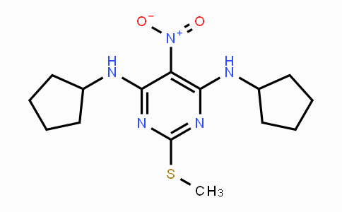 CAS No. 39069-52-8, N4,N6-Dicyclopentyl-2-(methylthio)-5-nitropyrimidine-4,6-diamine