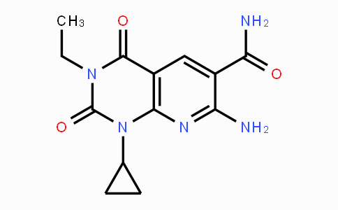 CAS No. 142557-61-7, 7-Amino-1-cyclopropyl-3-ethyl-2,4-dioxo-1,2,3,4-tetrahydropyrido[2,3-d]pyrimidine-6-carboxamide