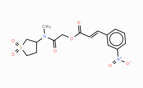 CAS No. 749872-43-3, 3-(3-Nitro-phenyl)-acrylic acid [(1,1-dioxo-tetrahydro-1l6-thiophen-3-yl)-methyl-carbamoyl]-methyl ester