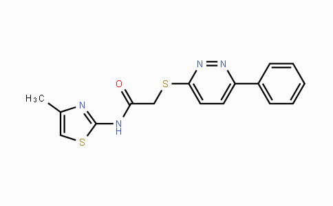 CAS No. 893990-34-6, N-(4-Methylthiazol-2-yl)-2-(6-phenylpyridazin-3-ylthio)acetamide