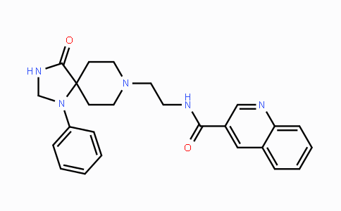 CAS No. 1158347-73-9, N-(2-(4-Oxo-1-phenyl-1,3,8-triazaspiro[4.5]decan-8-yl)ethyl)quinoline-3-carboxamide