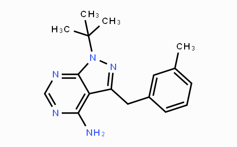 CAS No. 956025-83-5, 1-tert-Butyl-3-(3-methylbenzyl)-1H-pyrazolo[3,4-d]pyrimidin-4-amine