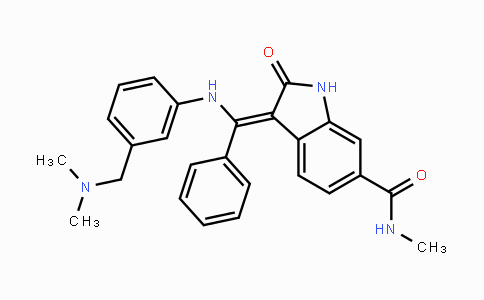 CAS No. 334951-92-7, (Z)-3-((3-((Dimethylamino)methyl)phenylamino)(phenyl)methylene)-N-methyl-2-oxoindoline-6-carboxamide