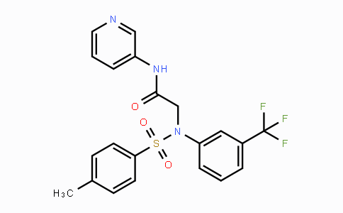 CAS No. 425680-38-2, 2-(4-Methyl-N-(3-(trifluoromethyl)phenyl)phenylsulfonamido)-N-(pyridin-3-yl)acetamide