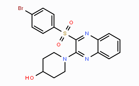 CAS No. 1350960-66-5, 1-(3-(4-Bromophenylsulfonyl)quinoxalin-2-yl)piperidin-4-ol