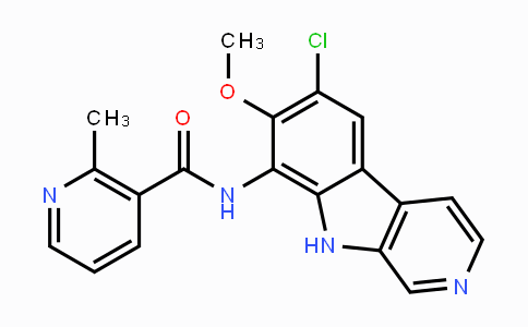 CAS No. 783348-36-7, N-(6-Chloro-7-methoxy-9H-pyrido[3,4-b]indol-8-yl)-2-methylnicotinamide