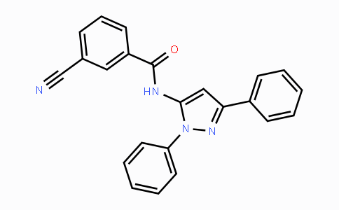 CAS No. 781652-57-1, 3-Cyano-N-(1,3-diphenyl-1H-pyrazol-5-yl)benzamide