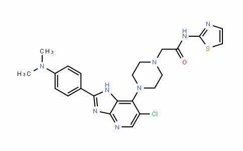 CAS No. 942947-93-5, 2-(4-(6-Chloro-2-(4-(dimethylamino)phenyl)-1H-imidazo[4,5-b]pyridin-7-yl)piperazin-1-yl)-N-(thiazol-2-yl)acetamide