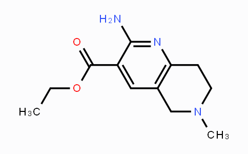 CAS No. 260247-85-6, Ethyl 2-amino-6-methyl-5,6,7,8-tetrahydro-1,6-naphthyridine-3-carboxylate