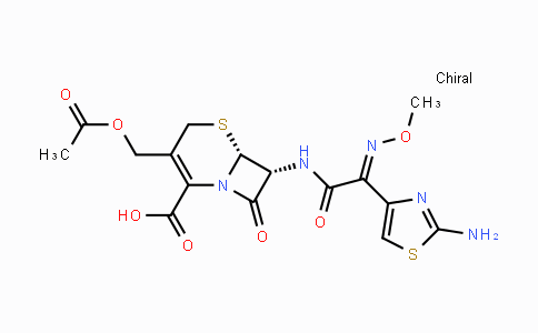CAS No. 63527-52-6, (6R,7R)-3-(Acetoxymethyl)-7-((E)-2-(2-aminothiazol-4-yl)-2-(methoxyimino)acetamido)-8-oxo-5-thia-1-azabicyclo[4.2.0]oct-2-ene-2-carboxylic acid