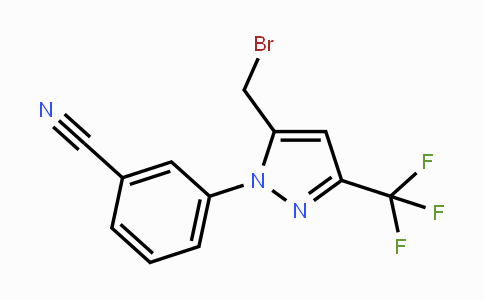CAS No. 327046-84-4, 3-(5-(Bromomethyl)-3-(trifluoromethyl)-1H-pyrazol-1-yl)benzonitrile