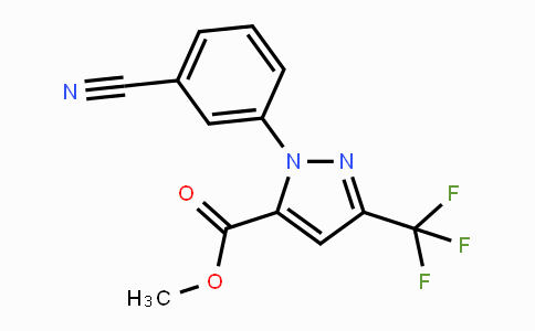 CAS No. 1055070-43-3, Methyl 1-(3-cyanophenyl)-3-(trifluoromethyl)-1H-pyrazole-5-carboxylate