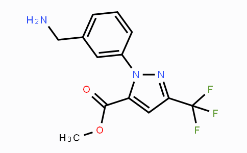 CAS No. 1059538-16-7, Methyl 1-(3-(aminomethyl)phenyl)-3-(trifluoromethyl)-1H-pyrazole-5-carboxylate