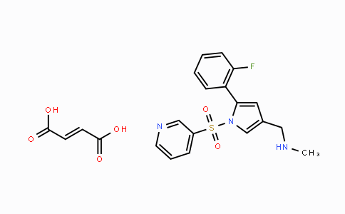 CAS No. 1260141-27-2, 1-(5-(2-Fluorophenyl)-1-(pyridin-3-ylsulfonyl)-1H-pyrrol-3-yl)-N-methylmethanamine fumarate