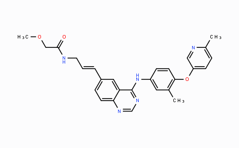 CAS No. 383432-38-0, (E)-2-Methoxy-N-(3-(4-(3-methyl-4-(6-methylpyridin-3-yloxy)phenylamino)quinazolin-6-yl)allyl)acetamide