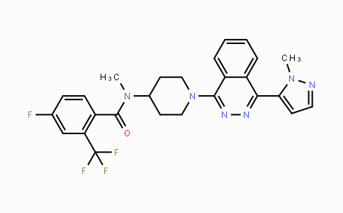 CAS No. 1258861-20-9, 4-Fluoro-N-methyl-N-(1-(4-(1-methyl-1H-pyrazol-5-yl)phthalazin-1-yl)piperidin-4-yl)-2-(trifluoromethyl)benzamide