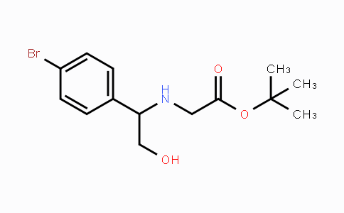 CAS No. 2202710-79-8, tert-Butyl 2-(1-(4-bromophenyl)-2-hydroxyethylamino)acetate