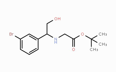CAS No. 2205414-71-5, tert-Butyl 2-(1-(3-bromophenyl)-2-hydroxyethylamino)acetate