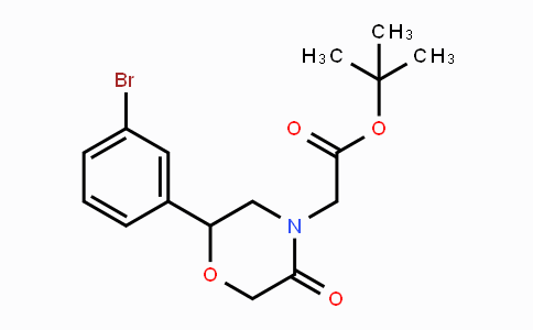 CAS No. 2206607-86-3, tert-Butyl 2-(2-(3-bromophenyl)-5-oxomorpholino)acetate