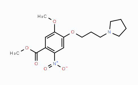 CAS No. 1320288-23-0, Methyl 5-methoxy-2-nitro-4-(3-(pyrrolidin-1-yl)propoxy)benzoate