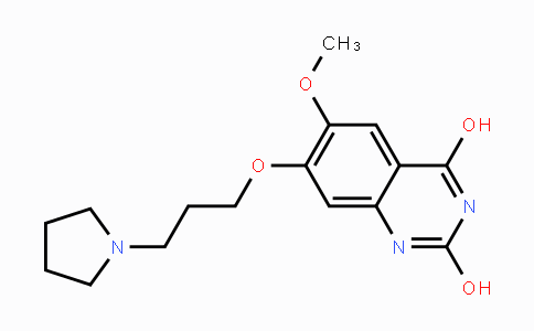CAS No. 1320288-29-6, 6-Methoxy-7-(3-(pyrrolidin-1-yl)propoxy)quinazoline-2,4-diol