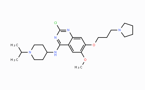 CAS No. 1350752-07-6, 2-Chloro-N-(1-isopropylpiperidin-4-yl)-6-methoxy-7-(3-(pyrrolidin-1-yl)propoxy)quinazolin-4-amine