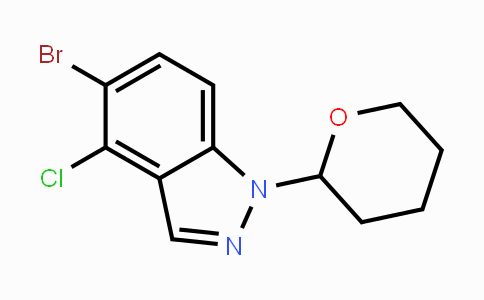 CAS No. 1365889-24-2, 5-Bromo-4-chloro-1-(tetrahydro-2H-pyran-2-yl)-1H-indazole