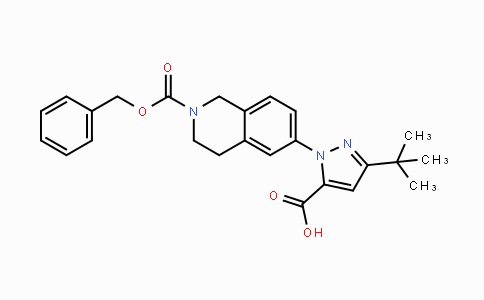 CAS No. 1020173-41-4, 1-(2-((Benzyloxy)carbonyl)-1,2,3,4-tetrahydroisoquinolin-6-yl)-3-(tert-butyl)-1H-pyrazole-5-carboxylic acid