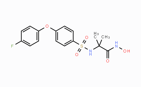 CAS No. 210755-45-6, 2-[[[4-(4-Fluorophenoxy)phenyl]sulfonyl]amino]-N-hydroxy-2-methylpropanamide