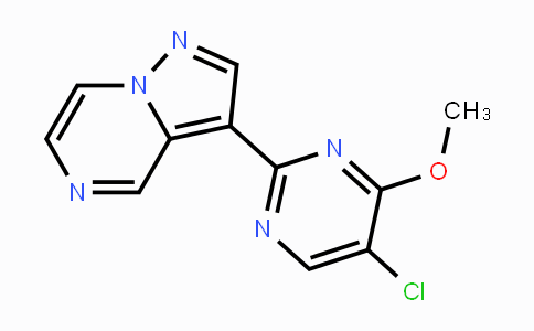 CAS No. 1330044-04-6, 3-(5-Chloro-4-methoxypyrimidin-2-yl)pyrazolo[1,5-a]pyrazine