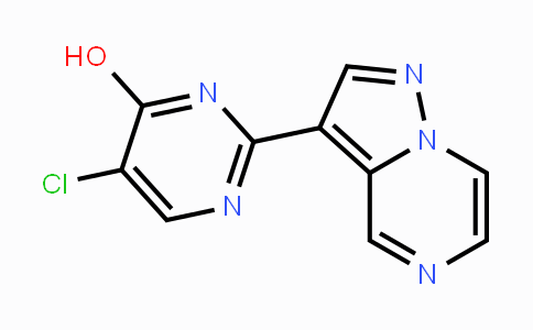 CAS No. 1330044-05-7, 5-Chloro-2-(pyrazolo[1,5-a]pyrazin-3-yl)pyrimidin-4-ol