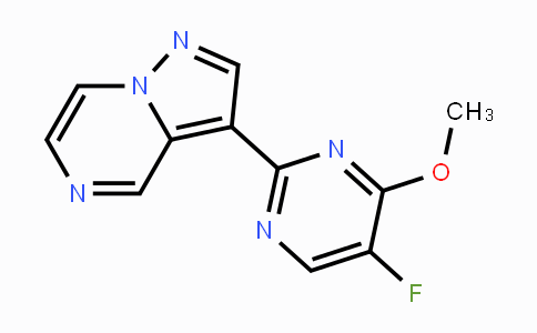 CAS No. 1330044-13-7, 3-(5-Fluoro-4-methoxypyrimidin-2-yl)pyrazolo[1,5-a]pyrazine